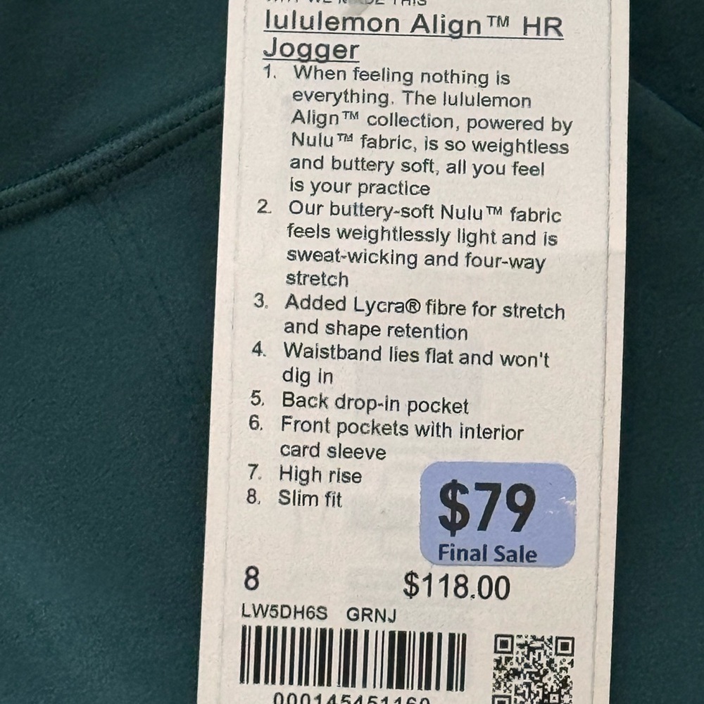 lululemon Align HR Jogger - Green